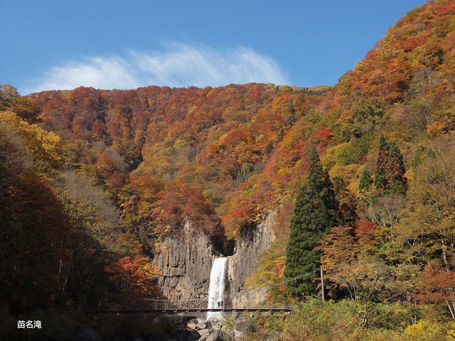 紅葉の妙高杉ノ原ゴンドラ散策＆「日本の滝百選」苗名滝